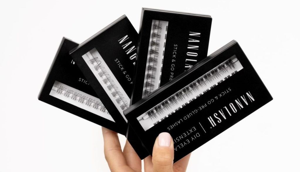 Forhåndslimte vipper for hjemmeextensions nanolash